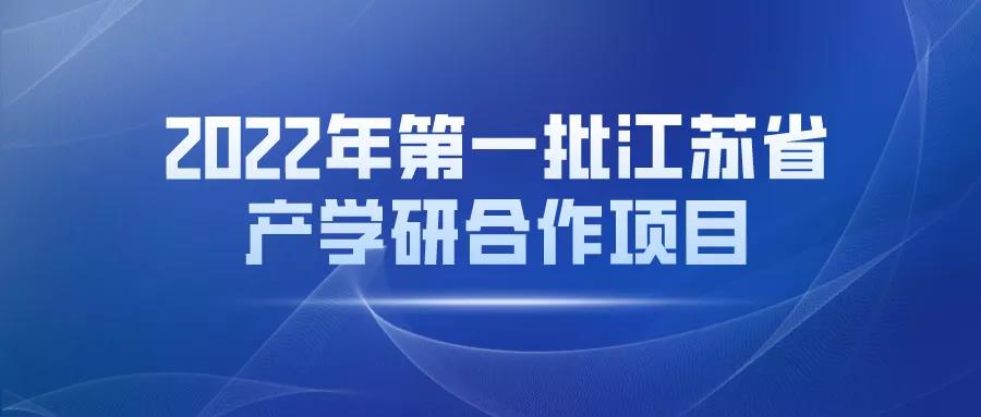 2022年第一批江苏省产学研合作项目