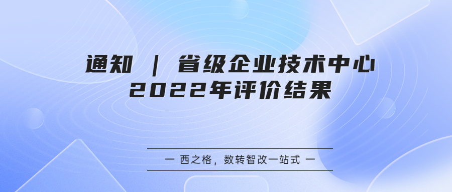 通知 | 省级企业技术中心2022年评价结果